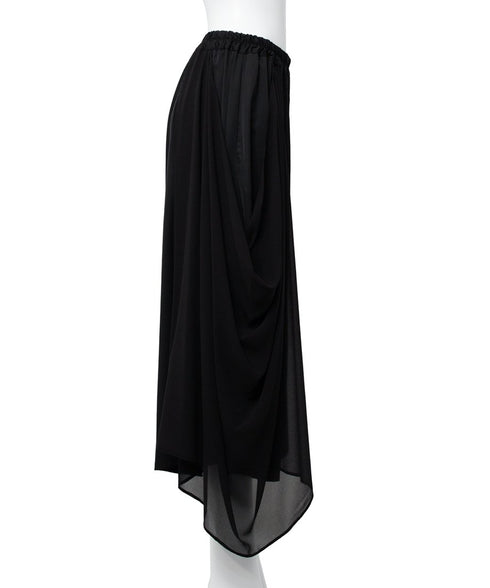 Draped Asymmetric Wide Pants
